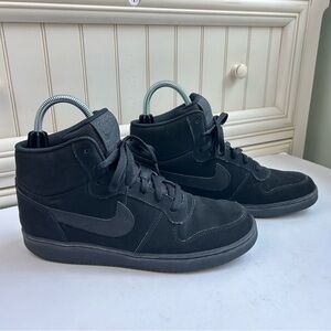 Nike Ebernon High Top Mid SE Triple Black Men's Basketball Athletic Shoes Gym
